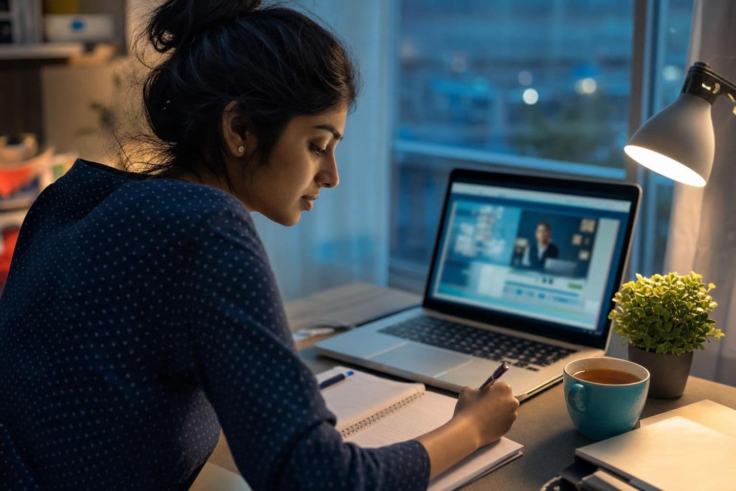 Learner studying online